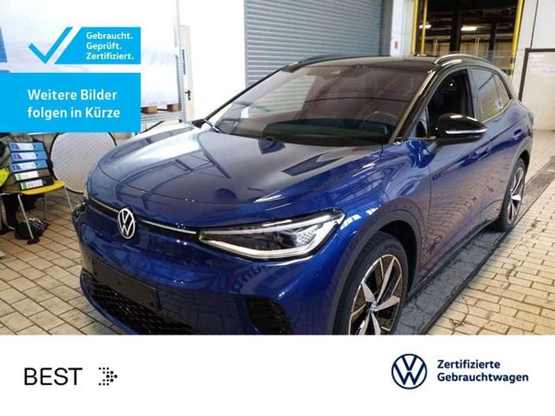 Blue dusk metallic/schwarz Gebraucht 2025 VW ID.4 GTX SUV | 43.999 € (Fairer Preis) - Bild 1/3