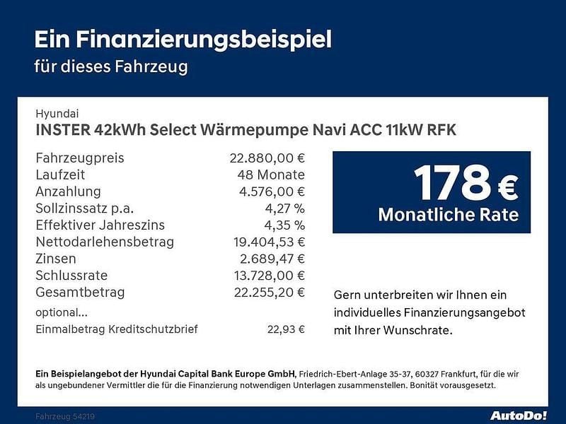 Abyss black Neu 2025 Hyundai Inster Select Kleinwagen | 22.880 € (Guter Preis) - Bild 1/1