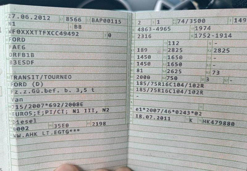 Gebraucht Ford Transit 101 PS (74 kW) 2012 Weiß Van / Kleinbus