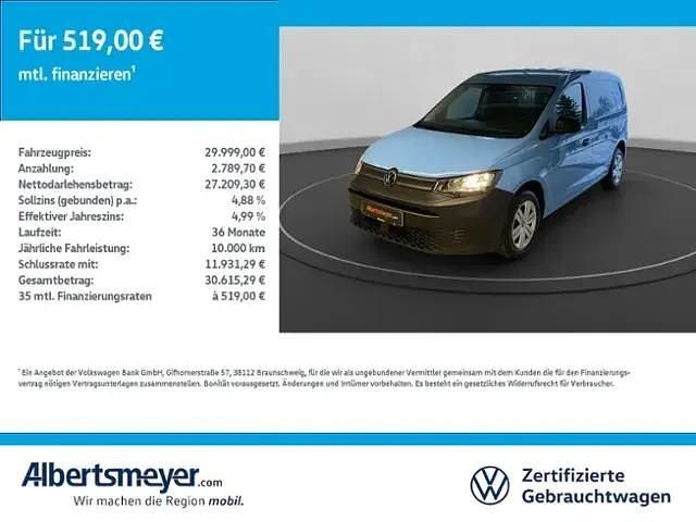 Usata VW Caddy 90 CV (66 kW) 2022 Blu Monovolume