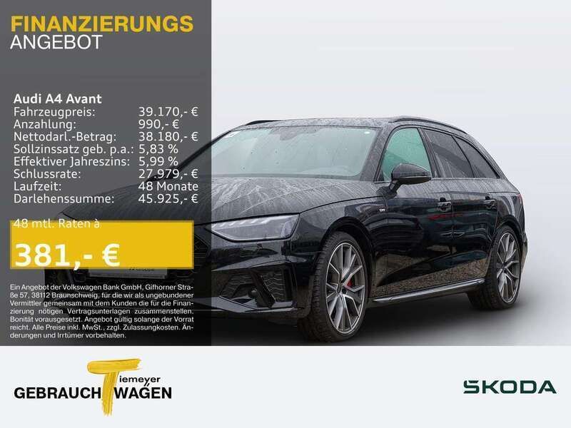 Schwarz Gebraucht 2024 Audi A4 S-Line Kombi | 38.970 € (Fairer Preis) - Bild 1/3