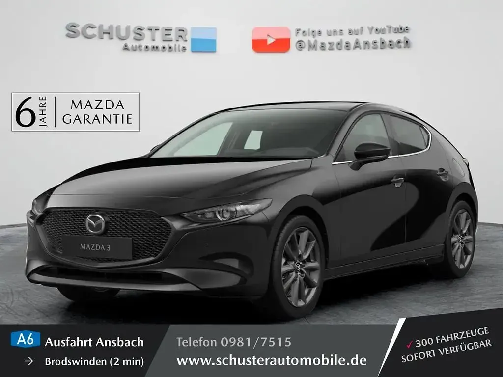 Neu Mazda 3 Exclusive 140 PS (102 kW) 2026 Schwarz Limousine