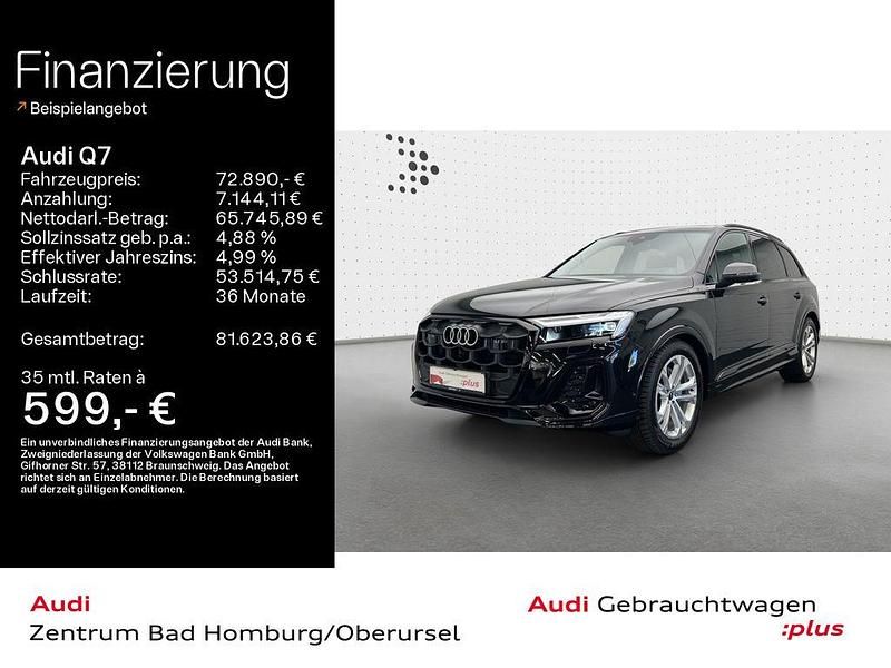 Mythosschwarz metallic Gebraucht 2025 Audi Q7 S-Line SUV | 72.890 € - Bild 1/4