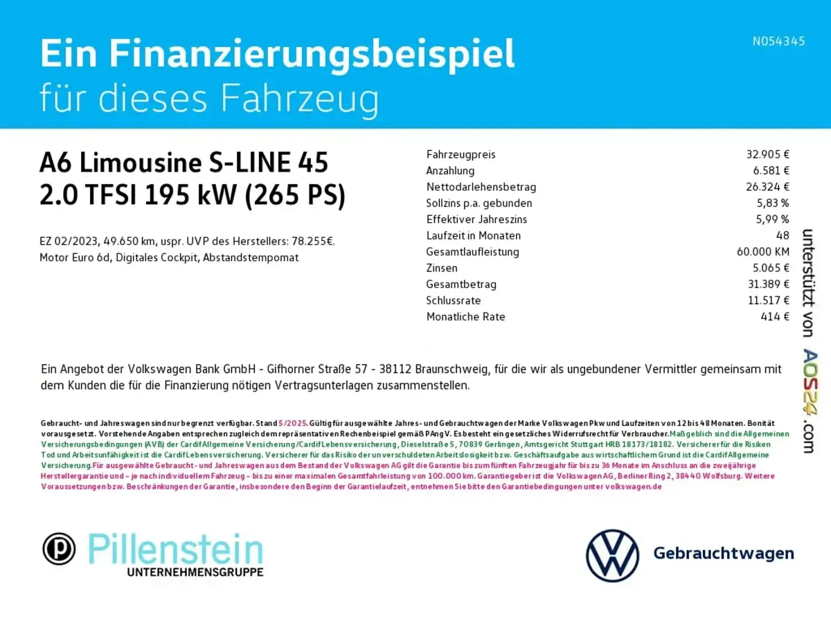 Gebraucht Audi A6 S-Line 265 PS (194 kW) 2022 Schwarz Limousine
