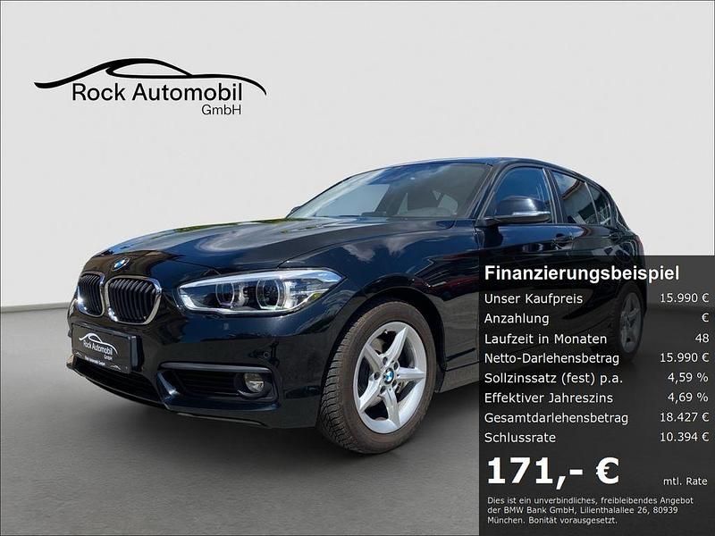 Schwarz Gebraucht 2018 BMW 116 Advantage Kleinwagen | 15.990 € (Etwas zu teuer) - Bild 1/4