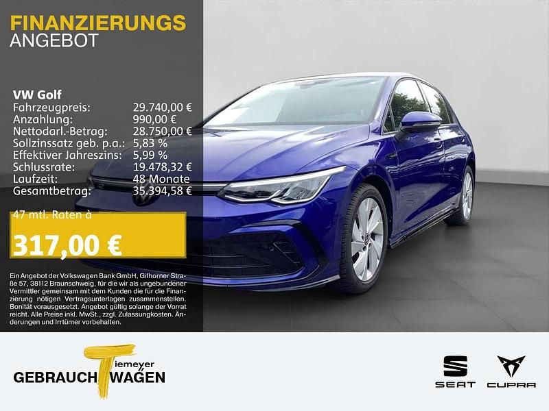 Blau Gebraucht 2024 VW Golf VIII R-line Limousine | 29.740 € (Guter Preis) - Bild 1/4