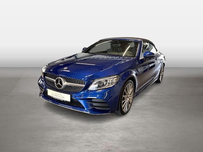 Blau Gebraucht 2020 Mercedes C300 AMG line Cabrio | 43.199 € (Etwas zu teuer) - Bild 1/4