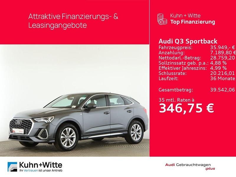 Daytonagrau perleffekt Gebraucht 2022 Audi Q3 Sportback S-Line SUV | 35.949 € (Fairer Preis) - Bild 1/4