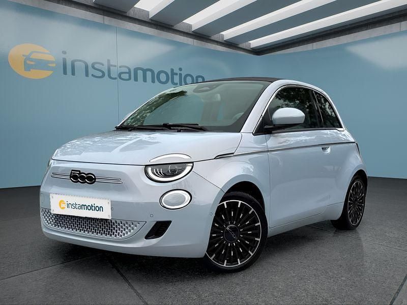 Blau Gebraucht 2021 Fiat 500e La Prima Cabrio | 25.649 € (Teuer) - Bild 1/4