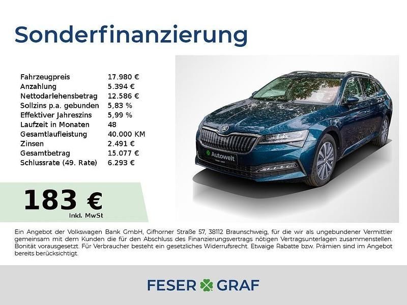 Blau Gebraucht 2021 Skoda Superb Style Kombi | 17.980 € (Fairer Preis) - Bild 1/4