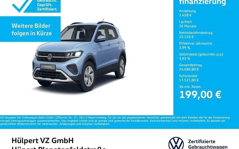 Clear blue metallic Neu 2024 VW T-Cross Life SUV | 24.511 € (Guter Preis) - Bild 1/4