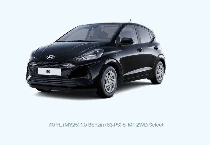 Weiß Neu 2025 Hyundai i10 Select Kleinwagen | 17.490 € (Fairer Preis) - Bild 1/1