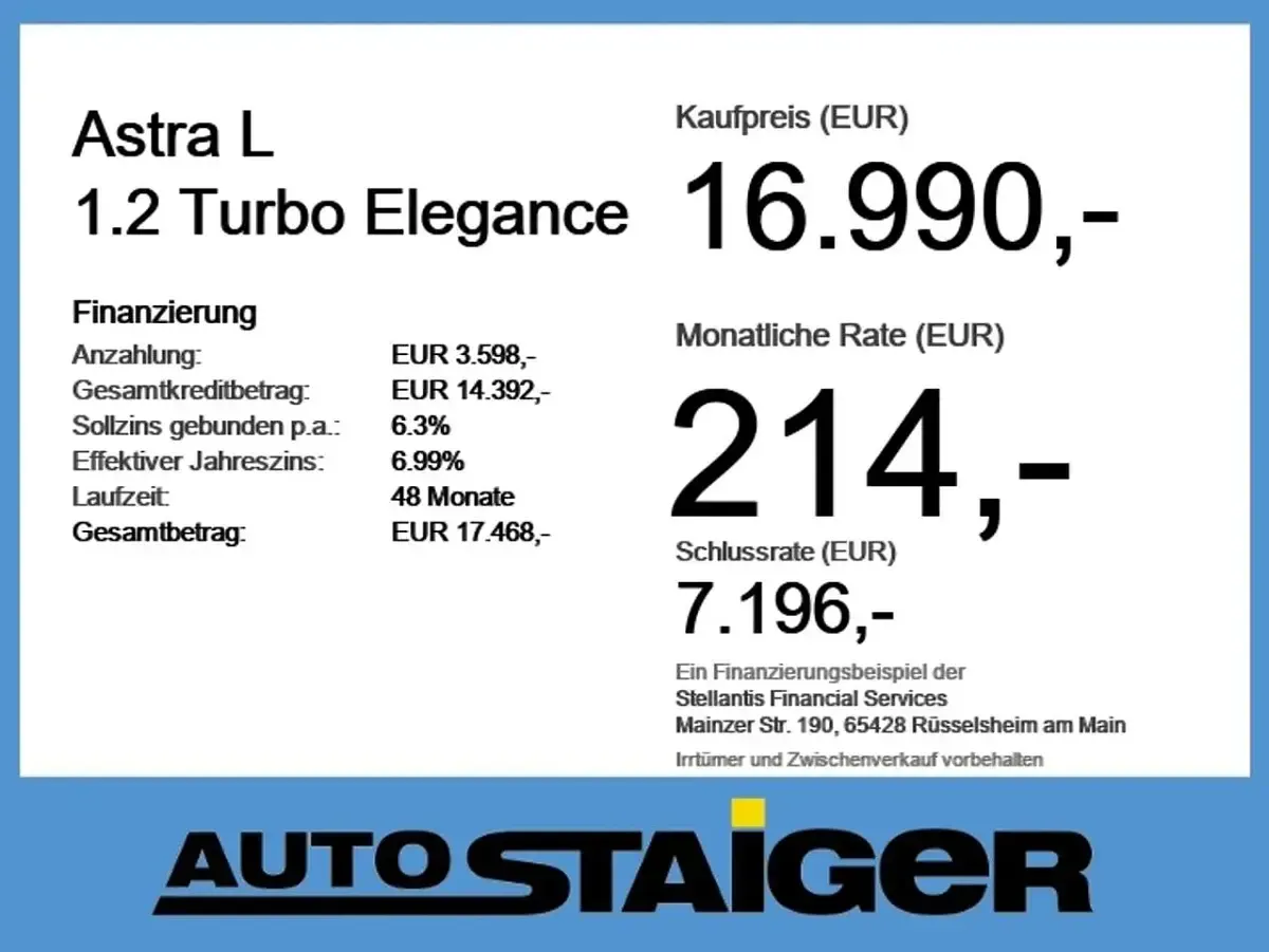 Gebraucht Opel Astra Elegance 131 PS (96 kW) 2023 Schwarz Kleinwagen