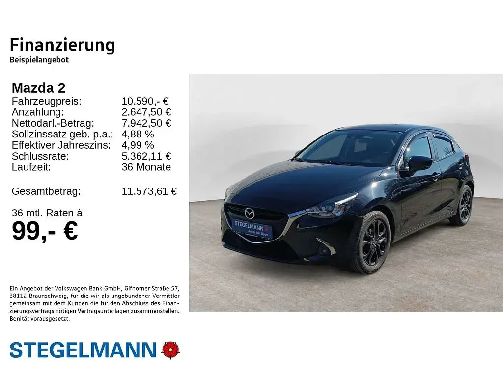 Gebraucht Mazda 2 Kizoku 90 PS (66 kW) 2019 Schwarz Limousine