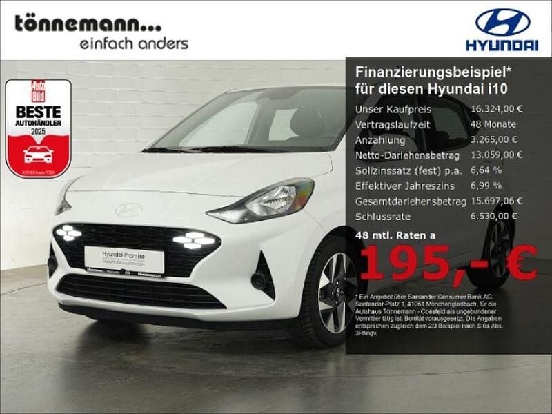 Weiss Gebraucht 2024 Hyundai i10 Trend Kleinwagen | 16.324 € (Fairer Preis) - Bild 1/4