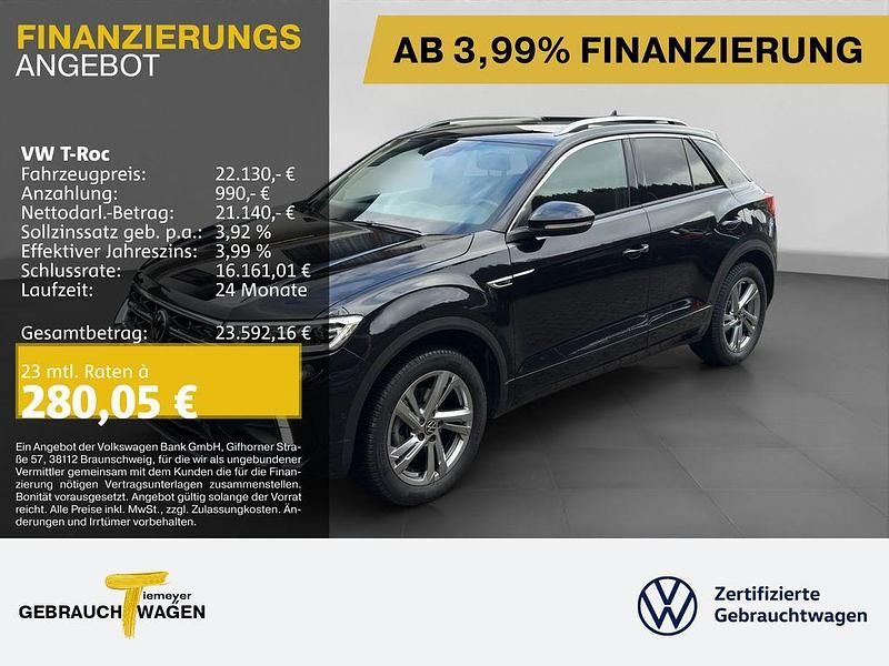 Gebraucht VW T-Roc R-line 110 PS (80 kW) 2023 Schwarz SUV