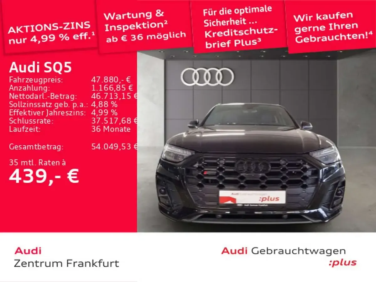 Gebraucht Audi SQ5 Sport 341 PS (250 kW) 2023 Mythosschwarz metallic/mythoss SUV