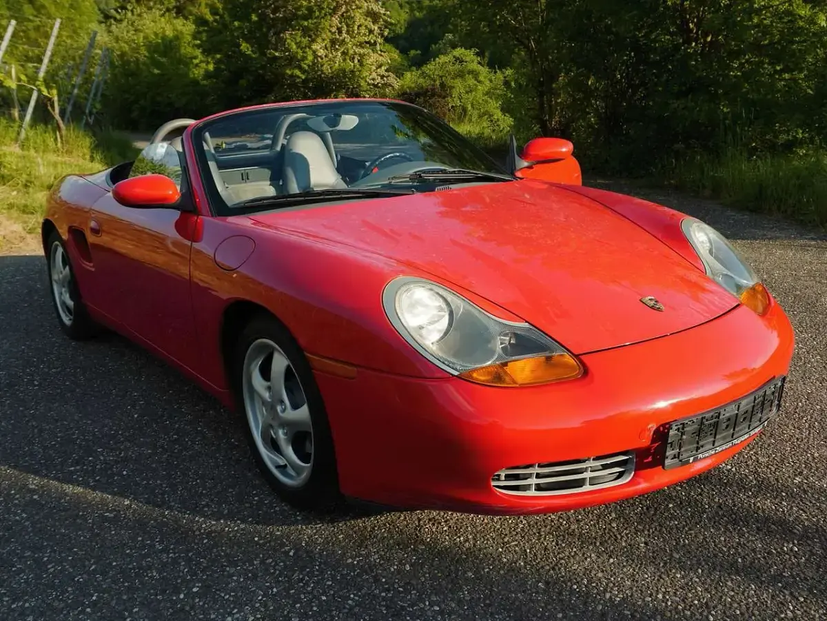 Brugt Porsche Boxster 220 HK (161 kW) 2000 Rød Cabriolet