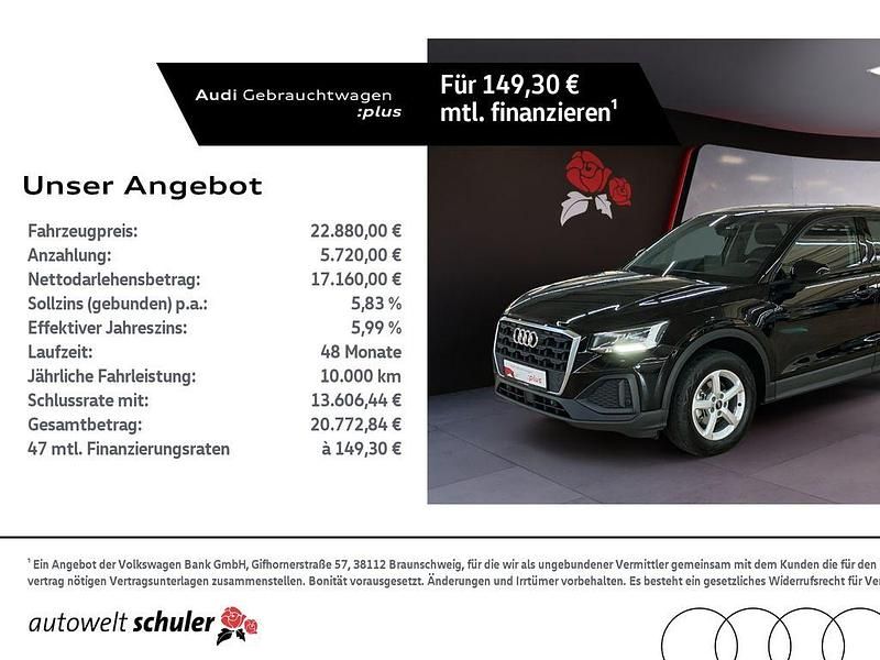 Brillantschwarz Gebraucht 2024 Audi Q2 Advanced SUV | 23.880 € (Fairer Preis) - Bild 1/4