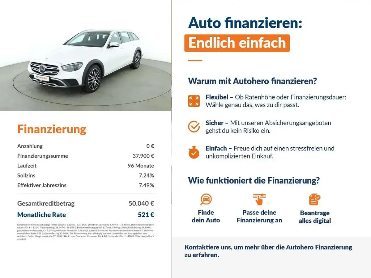 Używany Mercedes E400 330 KM (242 kW) 2021 Biały Kombi