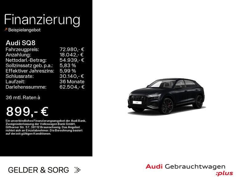 Gebraucht Audi SQ8 Ambiente 435 PS (319 kW) 2021 Orcaschwarz metallic SUV