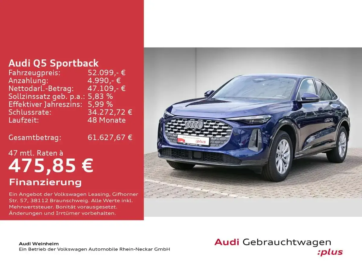 Brugt Audi Q5 204 HK (150 kW) 2025 Blå SUV
