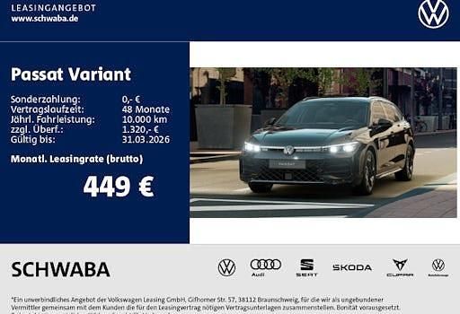 Neu VW Passat R-line 193 PS (141 kW) 2025 Schwarz Kombi
