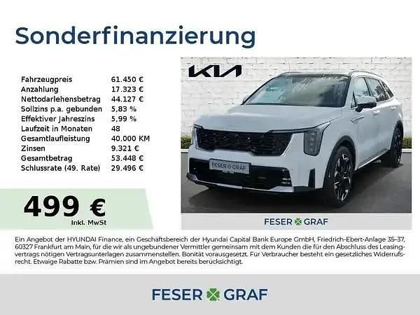 Snow white pearl Neu 2025 Kia Sorento SUV | 61.450 € - Bild 1/4
