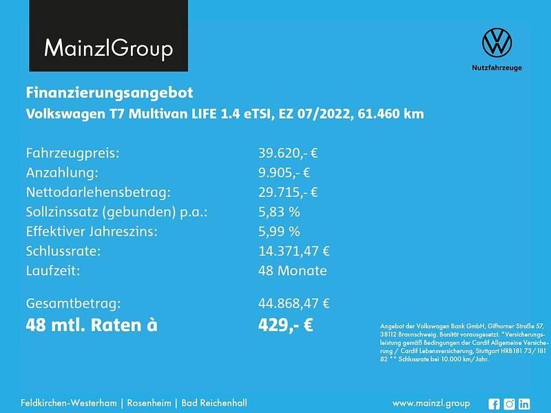 Second-hand VW Multivan Life 150 CP (110 kW) 2022 Albastru Monovolum