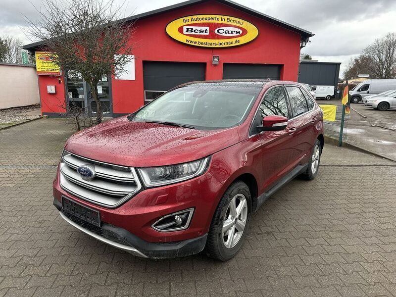 Weinrot (metallic) Gebraucht 2018 Ford Edge Titanium SUV | 22.200 € (Guter Preis) - Bild 1/4