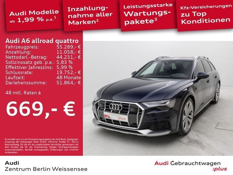 Firmamentblau metallic Gebraucht 2022 Audi A6 Allroad Ambiente Kombi | 55.289 € (Etwas zu teuer) - Bild 1/4