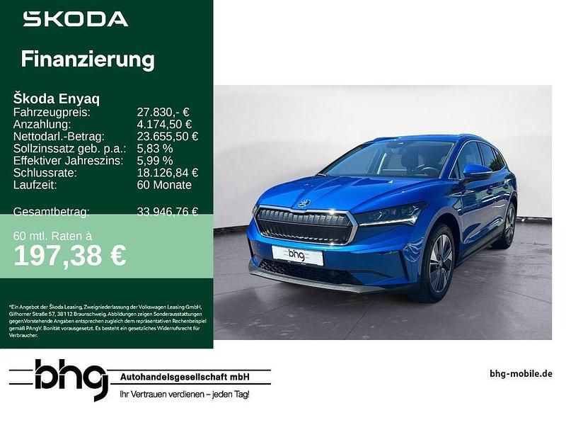 Blau Gebraucht 2022 Skoda Enyaq iV SUV | 27.330 € (Fairer Preis) - Bild 1/4