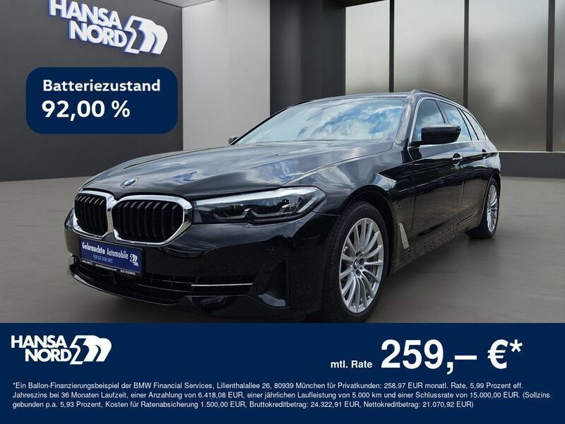 Schwarz / schwarz ii Gebraucht 2021 BMW 530e Kombi | 25.989 € (Superpreis) - Bild 1/4
