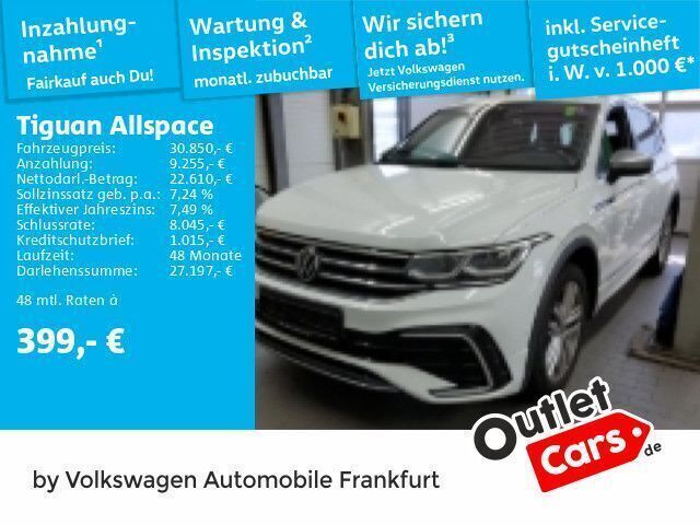 Pure white Gebraucht 2022 VW Tiguan Allspace R-line SUV | 30.850 € (Guter Preis) - Bild 1/1