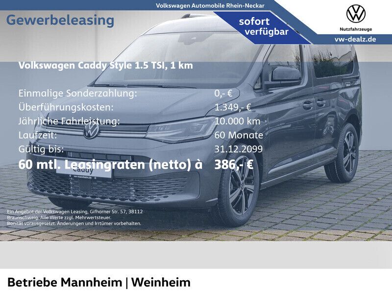 Grau Gebraucht 2022 VW Caddy Style Van / Kleinbus | 40.142 € - Bild 1/2