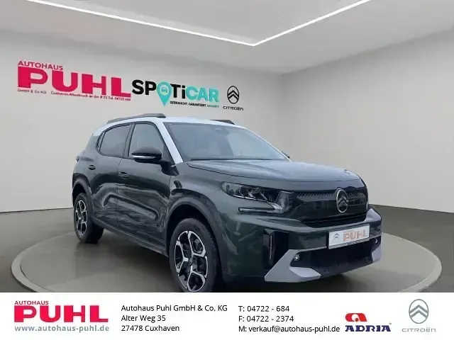 Neu Citroën C3 Aircross 101 PS (74 kW) 2026 Grün montana. metalliclackier SUV