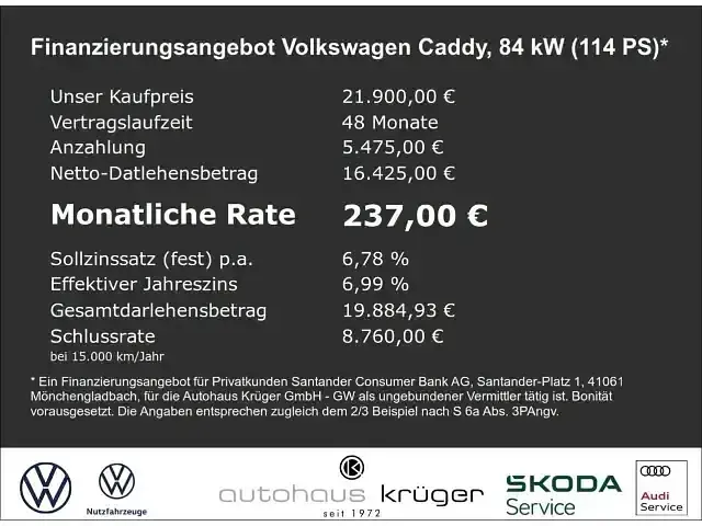 Gebraucht VW Caddy 114 PS (83 kW) 2022 Andere Van / Kleinbus