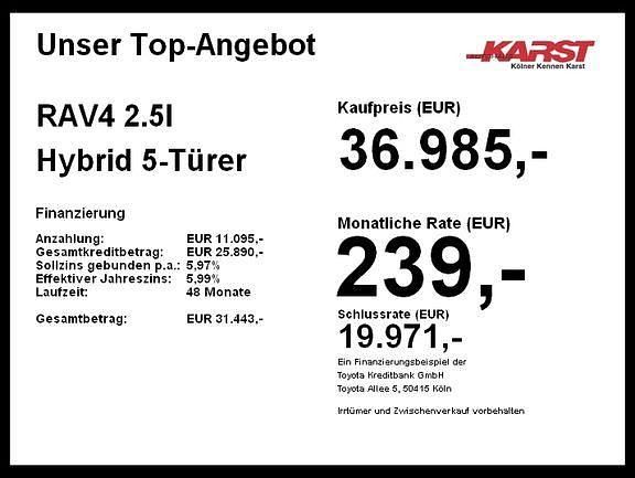 Tokiorot perleffekt Gebraucht 2024 Toyota RAV4 Hybrid Team SUV | 36.985 € (Superpreis) - Bild 1/1