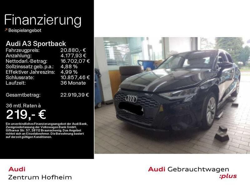 Schwarz Gebraucht 2022 Audi A3 Design Limousine | 20.880 € (Superpreis) - Bild 1/4
