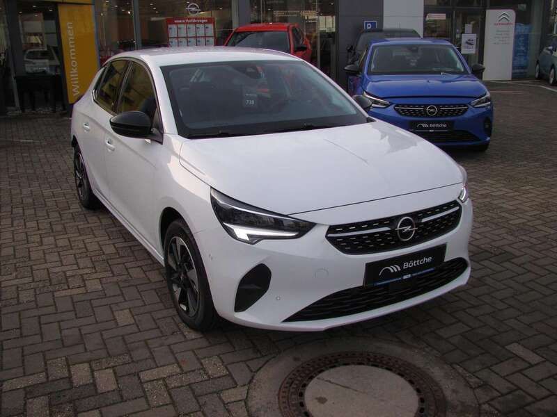 Gebraucht Opel Corsa-e Elegance 100 kW (136 PS) 2024 Lack weiss banquise/typ aussenverkleidung spiegel flach standard Kleinwagen
