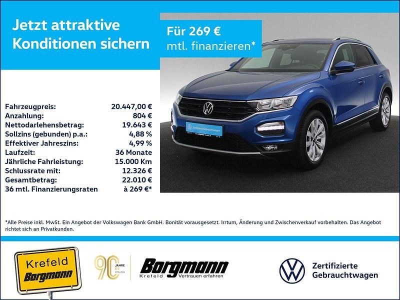 Gebraucht VW T-Roc Sport 150 PS (110 kW) 2021 Blau / ravennablau SUV
