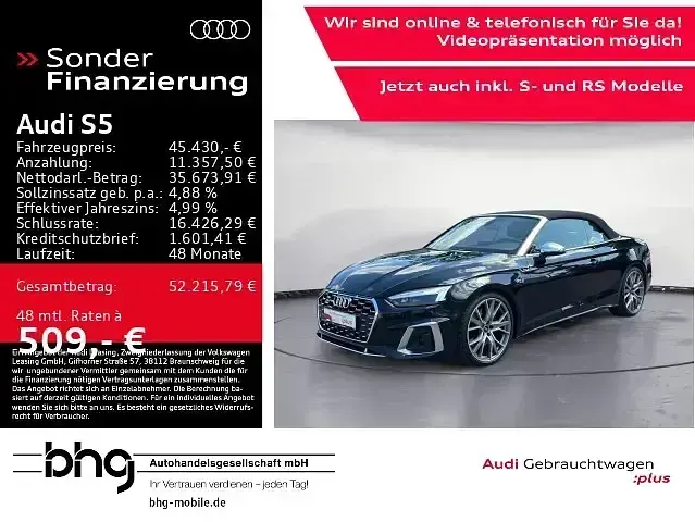 Gebraucht Audi S5 Cabriolet Comfort 354 PS (260 kW) 2022 Schwarz Cabrio