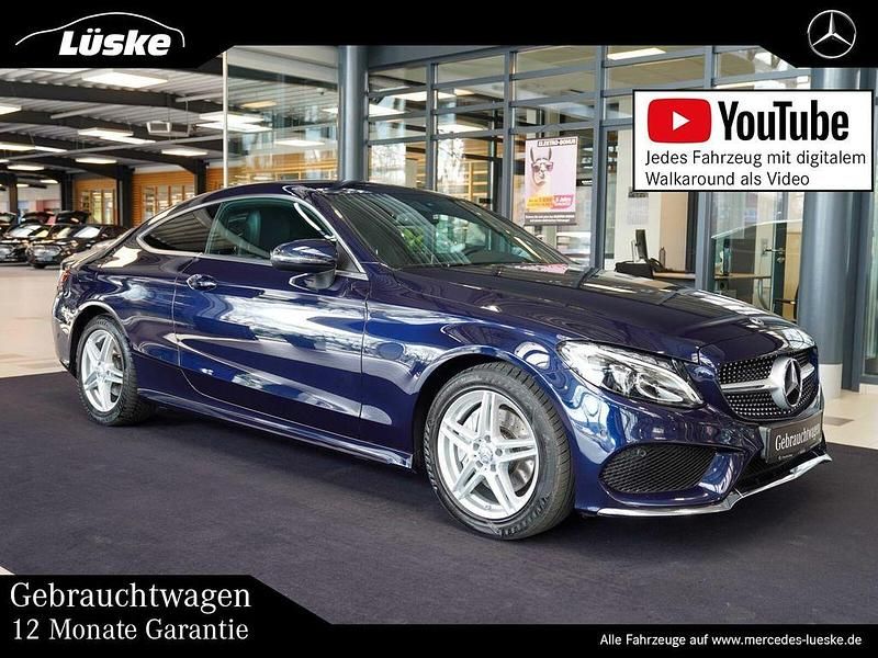 Cavansitblau Gebraucht 2017 Mercedes C180 AMG line Coupé | 24.400 € (Fairer Preis) - Bild 1/4