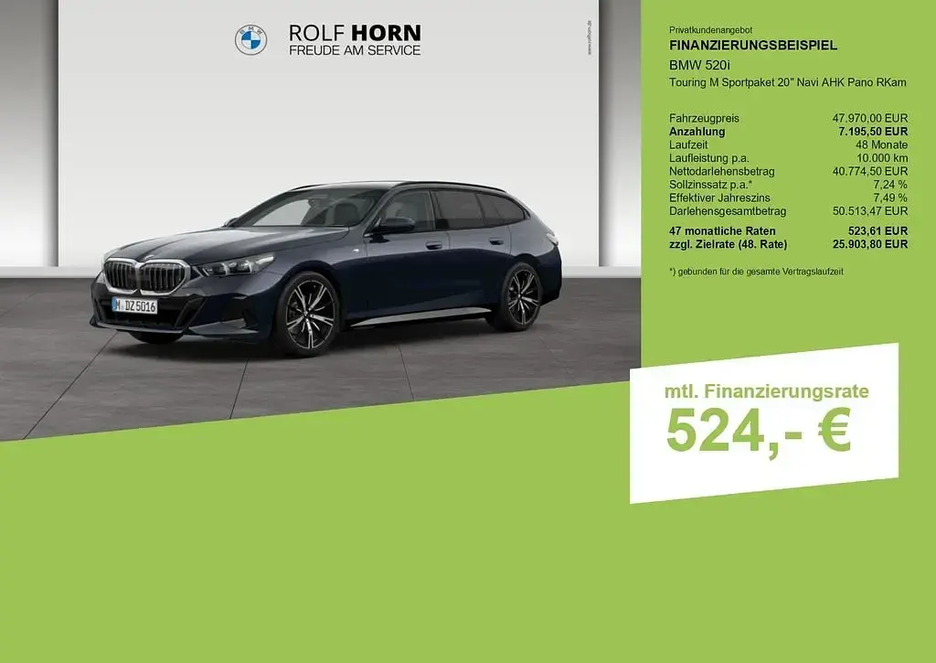 Gebraucht BMW 520 M Sport 208 PS (152 kW) 2025 Schwarz Kombi