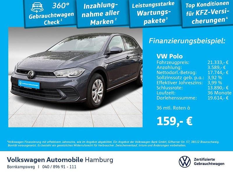 5w rauchgrau metallic Gebraucht 2024 VW Polo Life Limousine | 21.333 € (Fairer Preis) - Bild 1/3