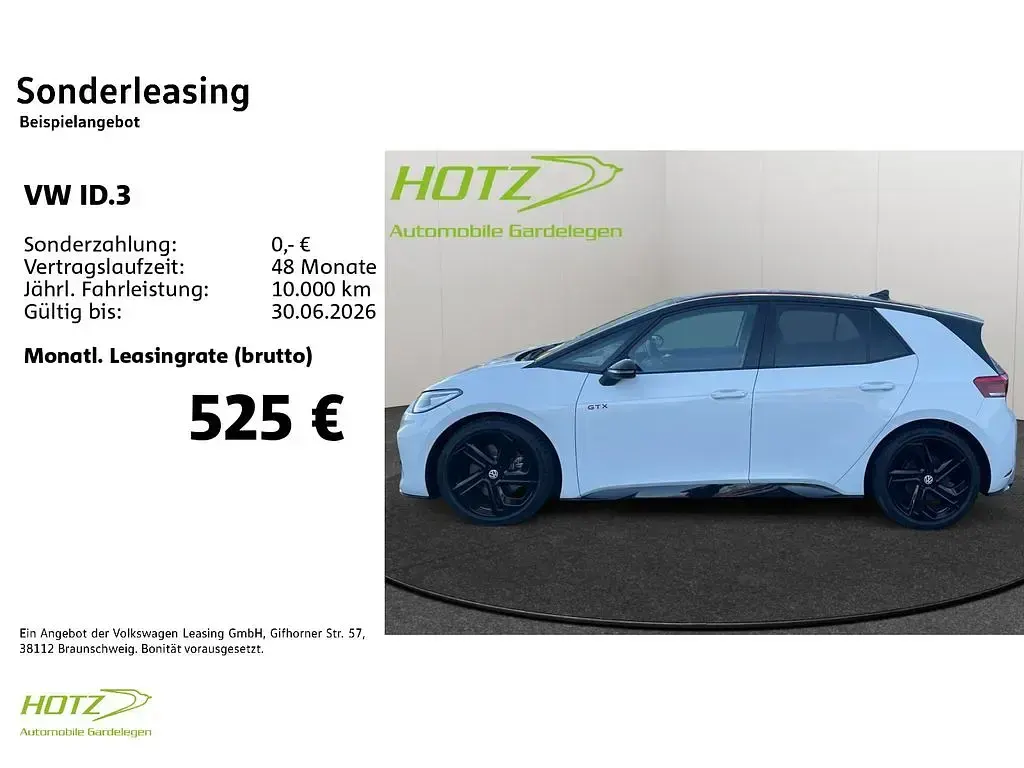 Gebraucht VW ID.3 GTX 210 kW (286 PS) 2025 Gletscherweiß metallic Kleinwagen