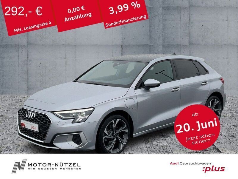 Florettsilber metallic Gebraucht 2024 Audi A3 Sportback e-tron Advanced Plus Kleinwagen | 36.930 € - Bild 1/4