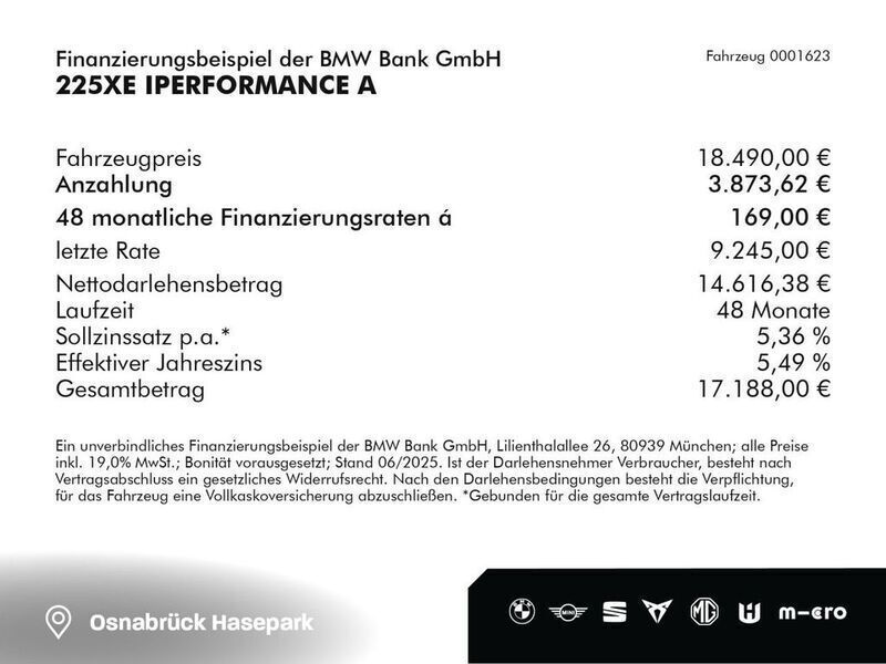Schwarz ii (schwarz) Gebraucht 2020 BMW 225 iPerformance Kombi | 18.490 € (Fairer Preis) - Bild 1/1