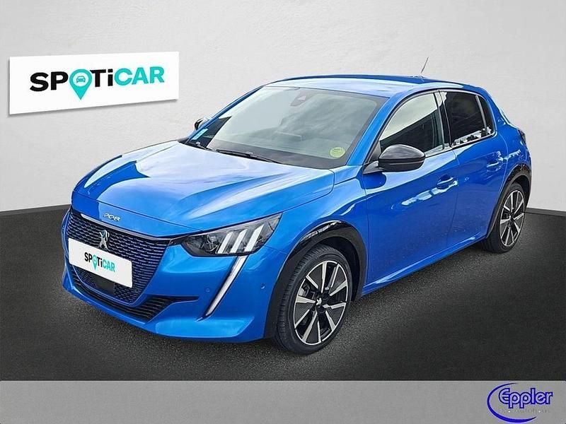 Blau Gebraucht 2021 Peugeot e-208 GT Kleinwagen | 17.190 € (Fairer Preis) - Bild 1/4