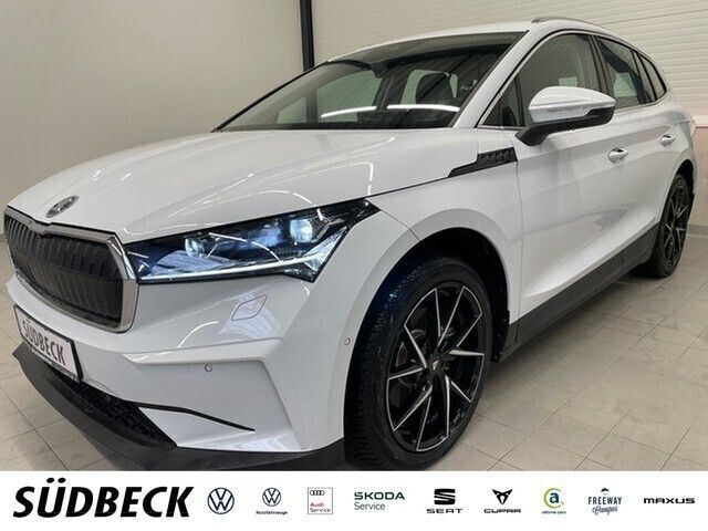 Moonweiß Gebraucht 2022 Skoda Enyaq iV Lodge SUV | 36.590 € (Teuer) - Bild 1/4